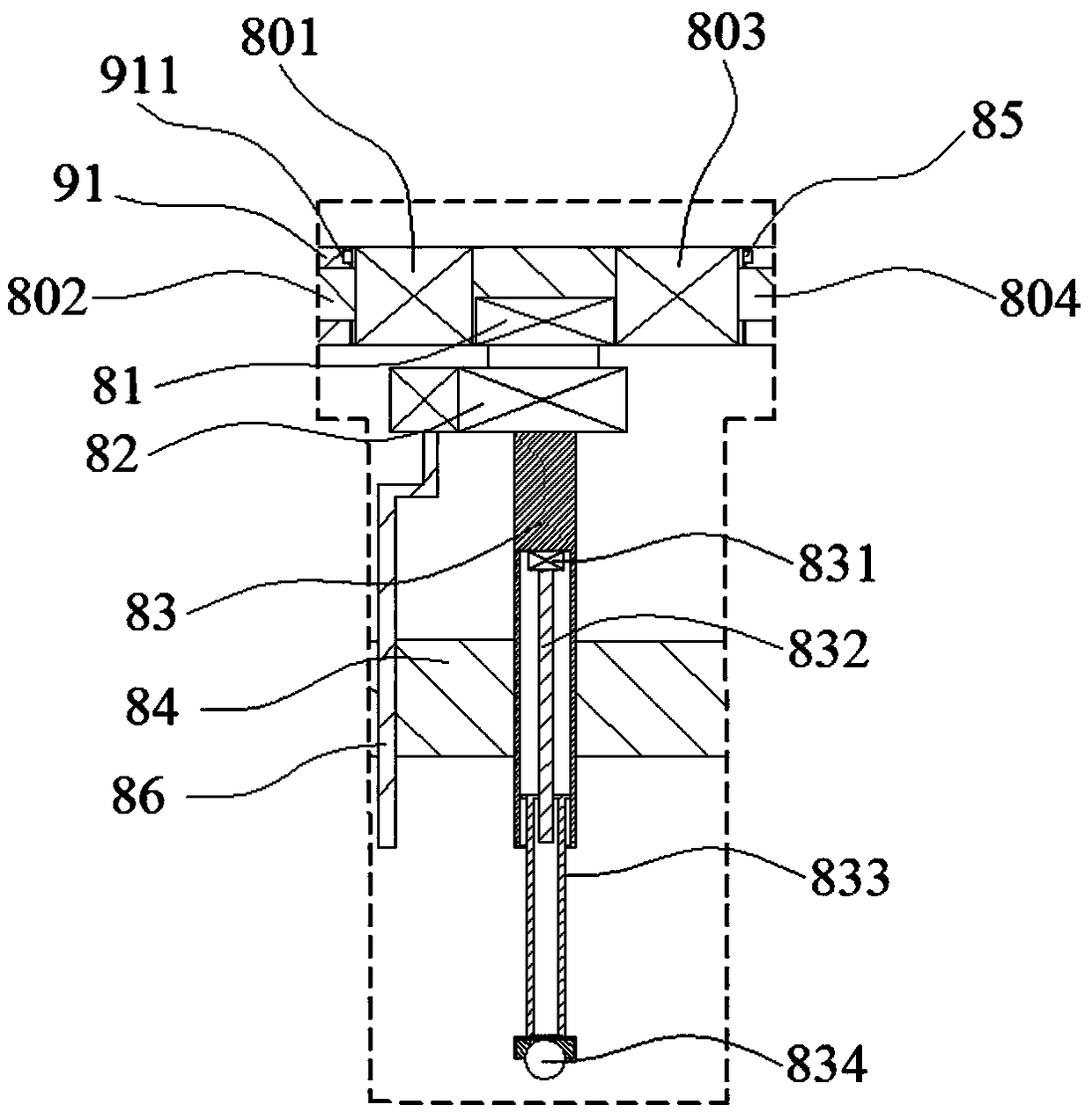 Grinding-height-adjustable cutting and grinding integrated machine