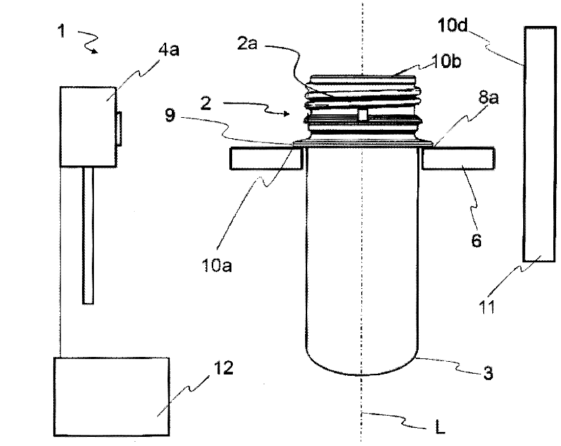 Optical thread position detection device