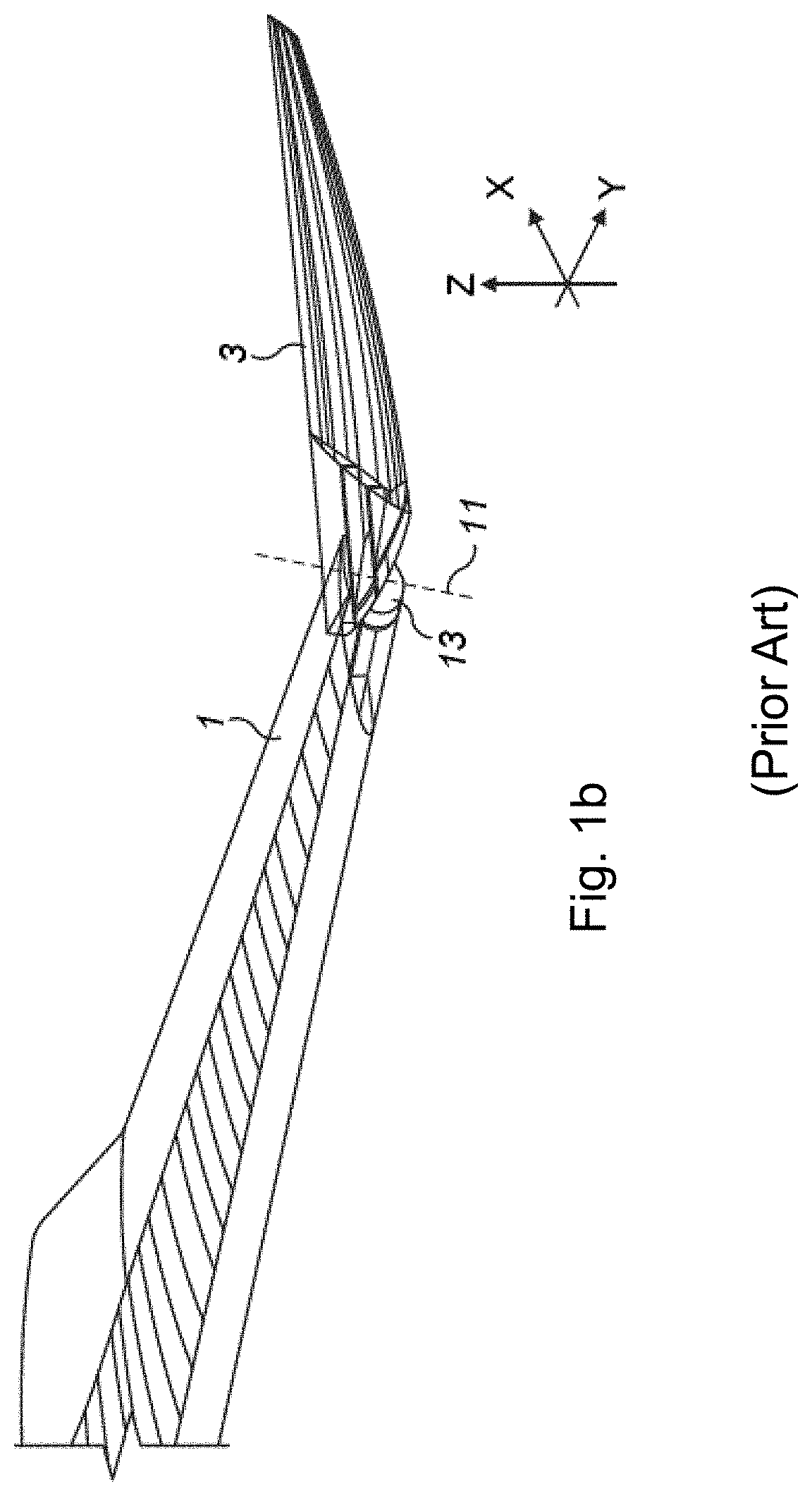 Arrangement of ribs at an interface between an outer end of a wing and a moveable wing tip device