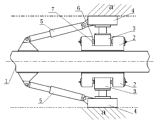 Limit protection device for supporting oil cylinder of open type whole-section tunnel rock boring machine