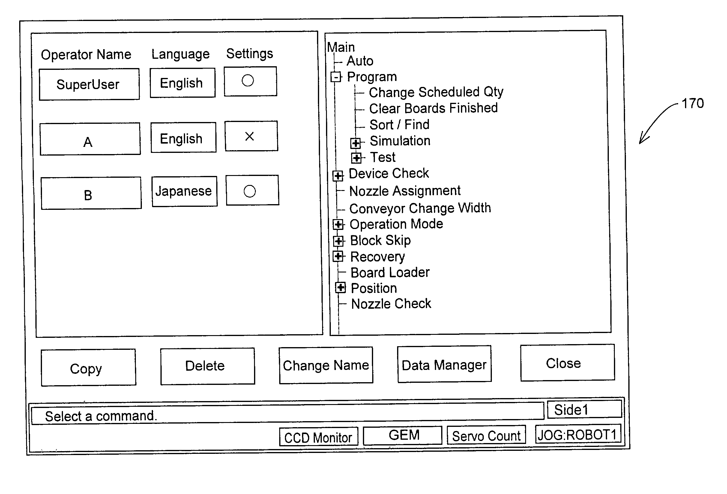 Board work system having provision for establishing operating environment suitable for operator, and process of establishing the suitable operating environment