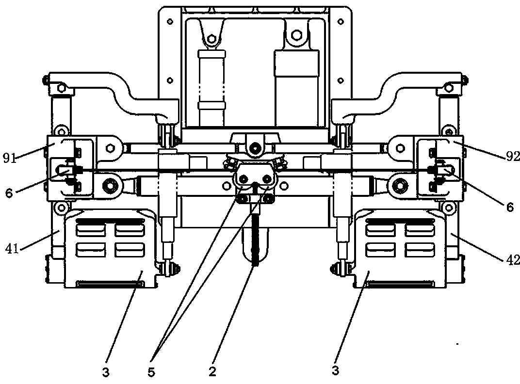 Mechanical type airplane tread adjusting mechanism