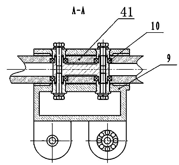 Mechanical type airplane tread adjusting mechanism