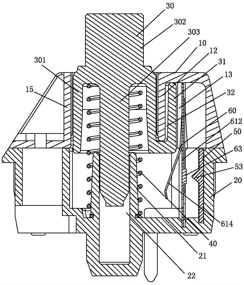 Dustproof mechanical keyboard switch capable of being automatically assembled easily and assembly method thereof