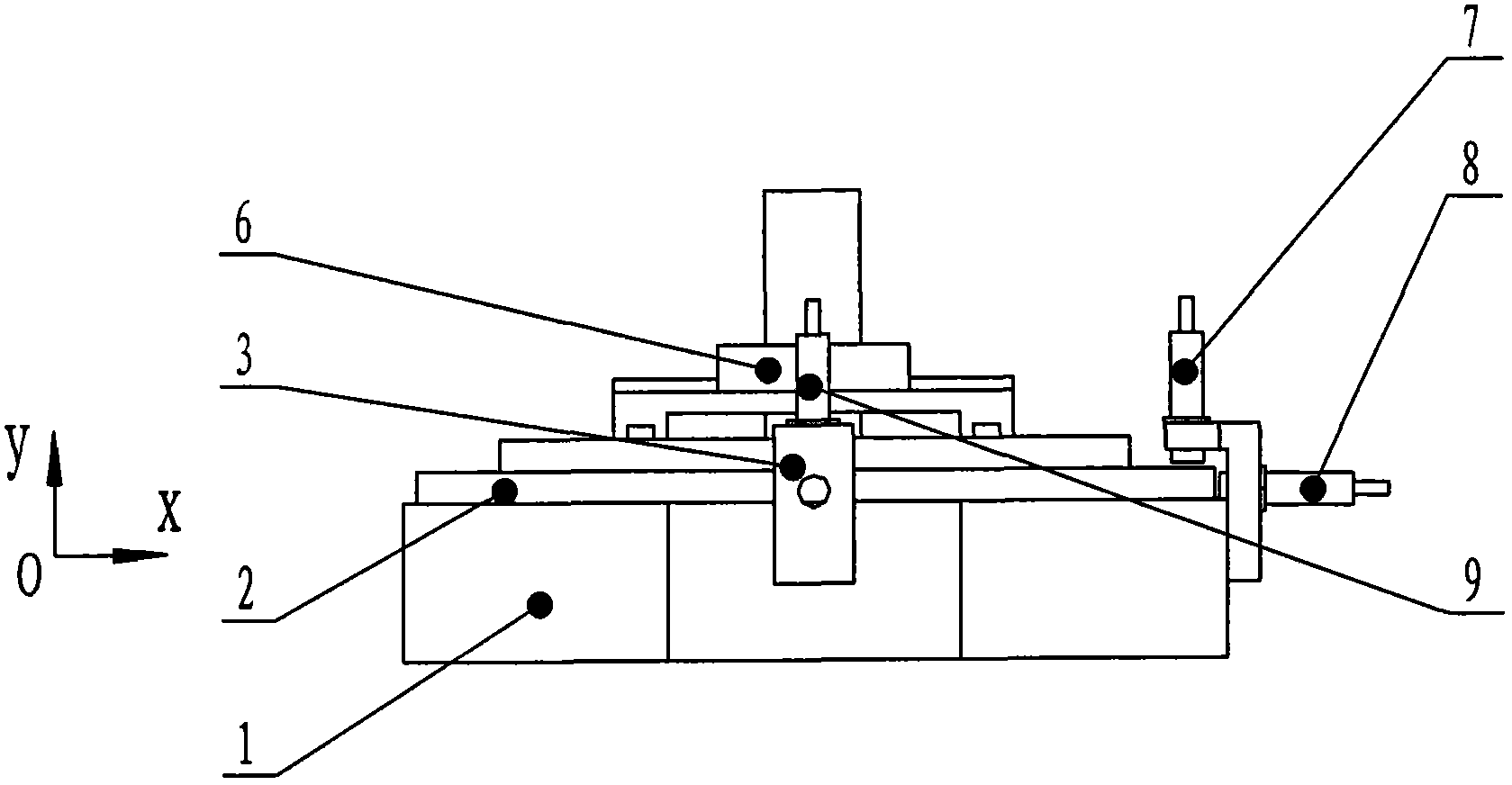 High-precision x-ray microscope sample scanning table with metering rotary shaft