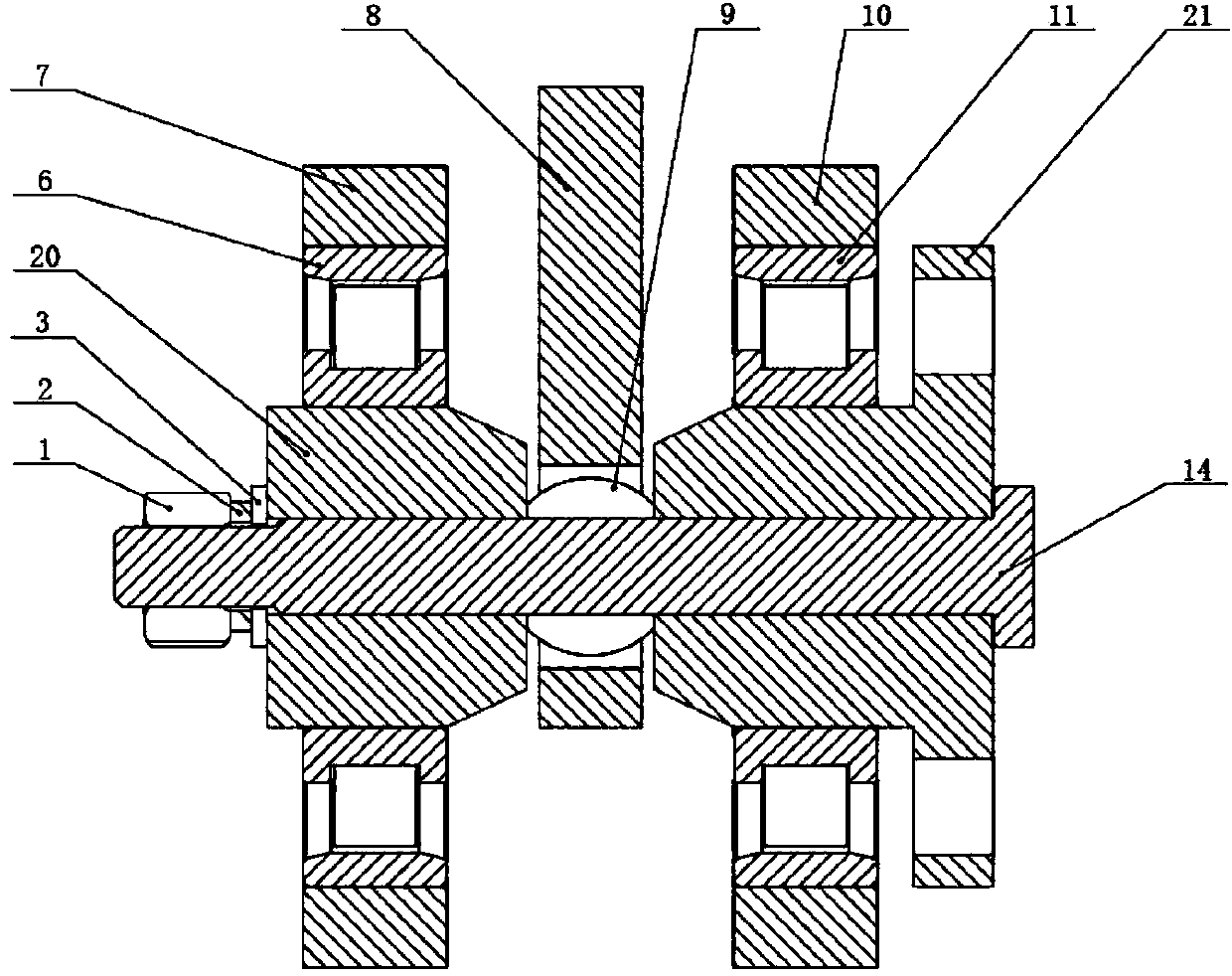 Swing wear life test clamp of joint bearing