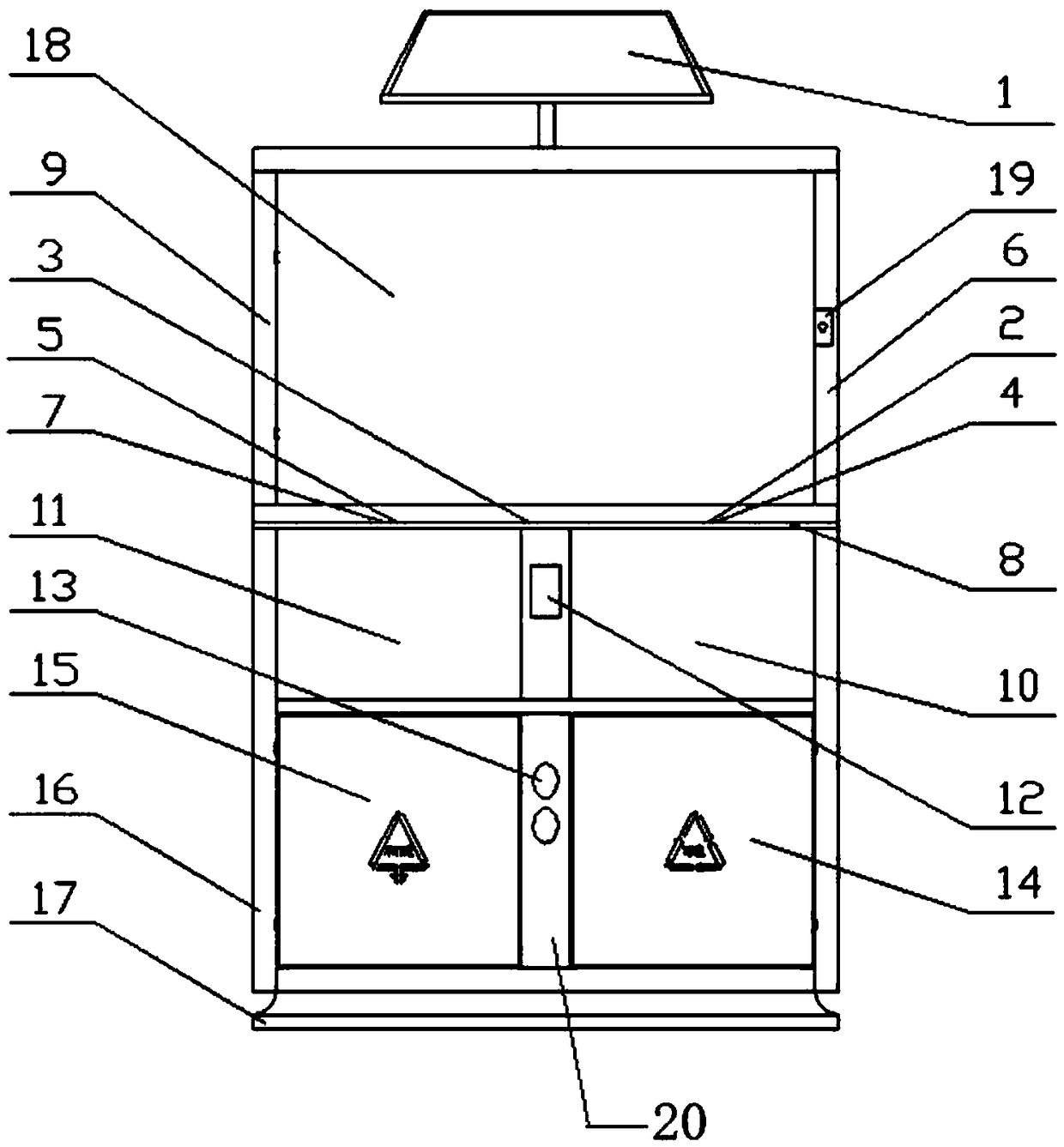 Intelligent dustbin with overflow alarming and state monitoring functions