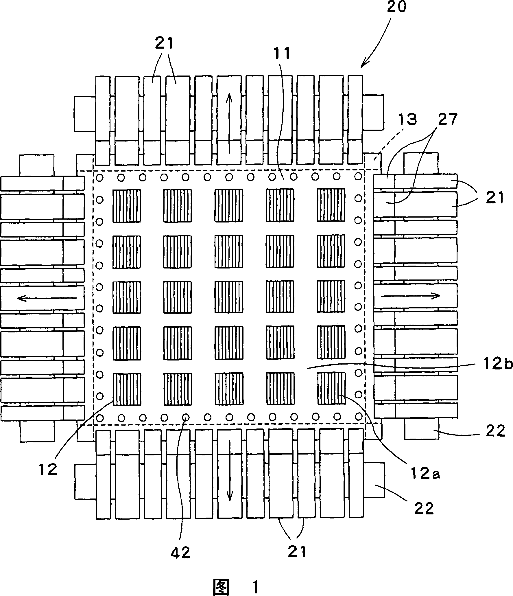 Method for sticking metallic thin sheet to frame, and device therefor