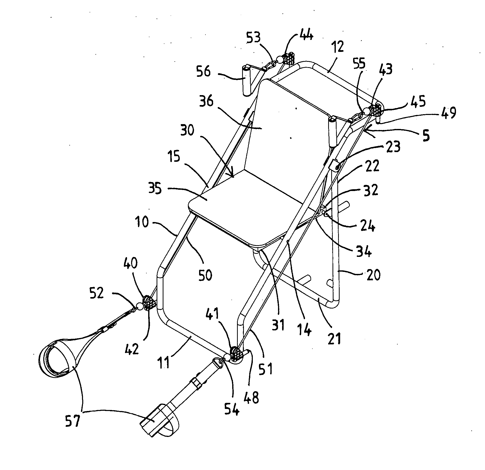 Foldable aerobic exercise chair