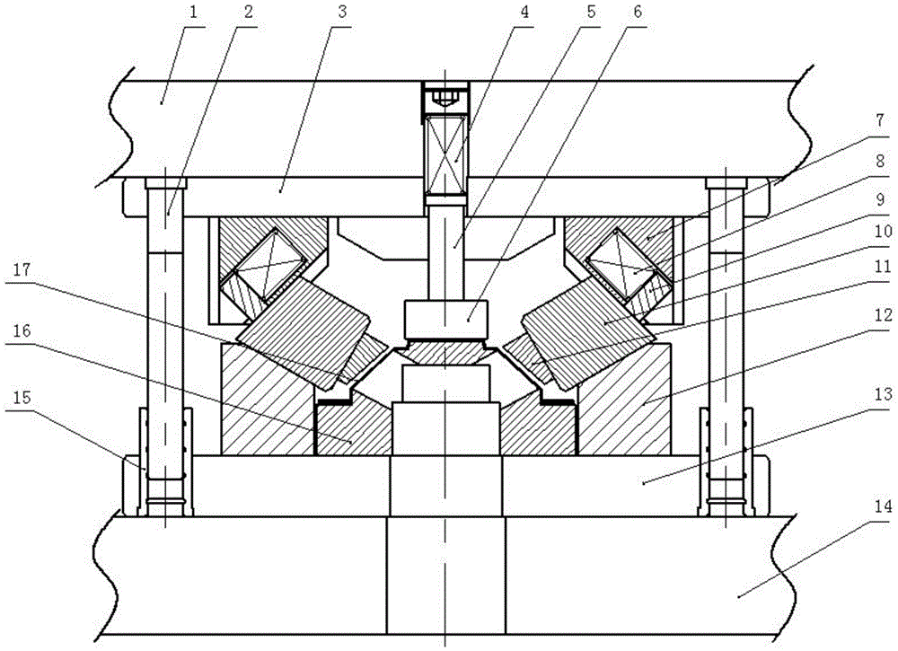 Hole punching structure of progressive die