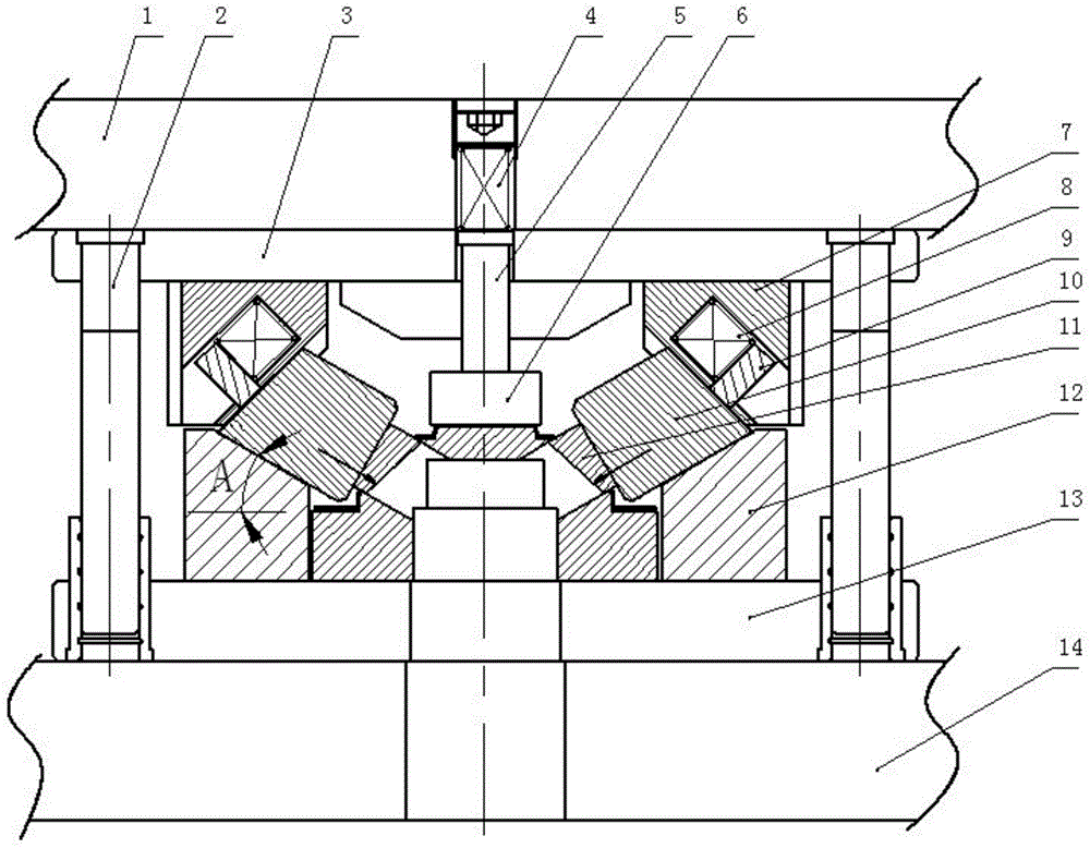 Hole punching structure of progressive die