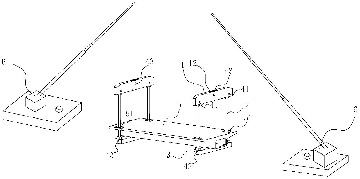 Hoisting method and hoisting device for concrete prefabricated box beam