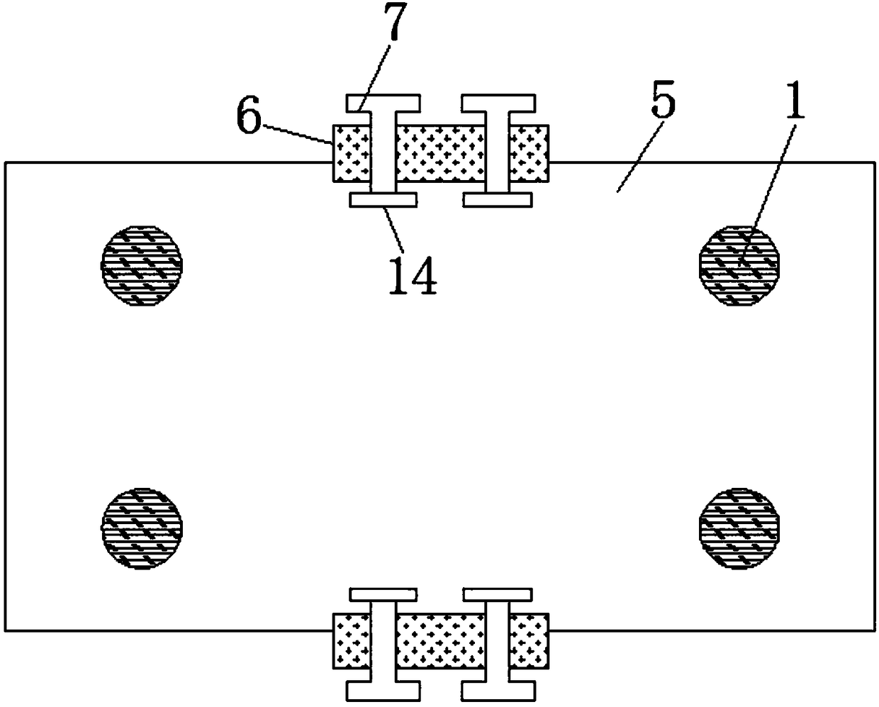 Metal door welding device