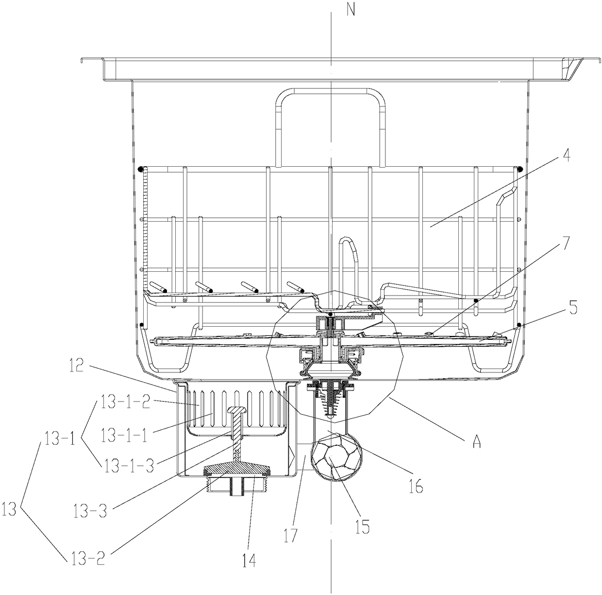 Sink type washing machine