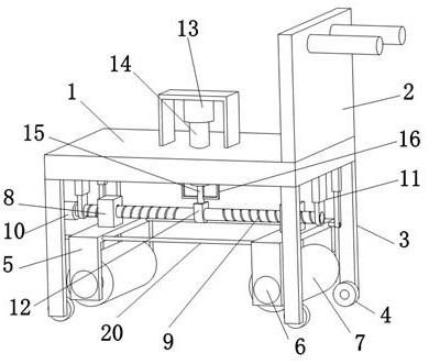 Road pavement repairing device for highway bridge construction