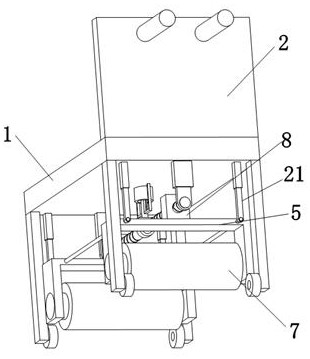 Road pavement repairing device for highway bridge construction