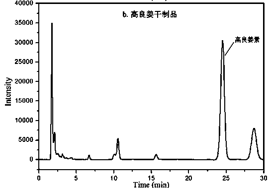 Method for keeping form of galangals and protecting color of galangals by forced air drying through combination of freezing and microwaving