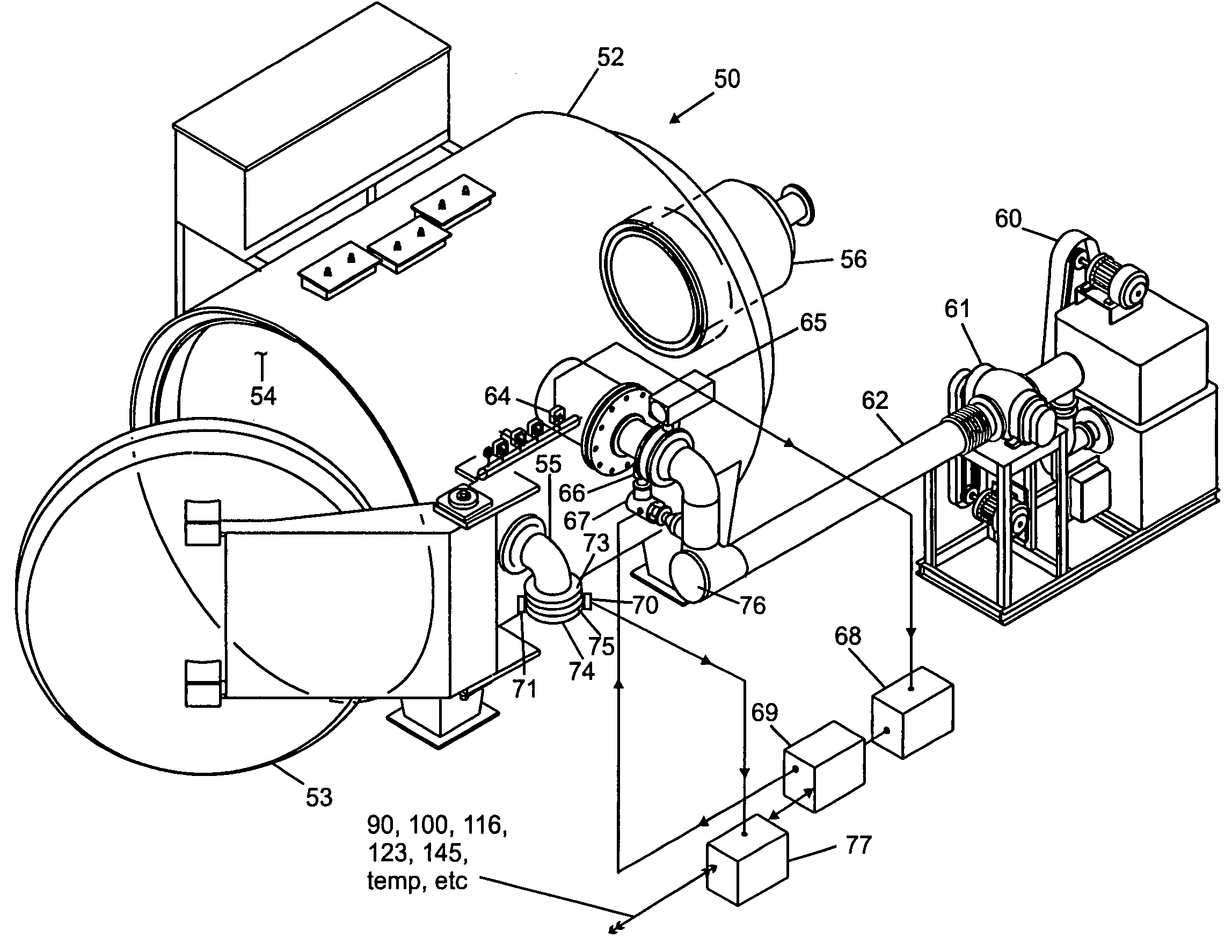 Vacuum furnace for carburizing with hydrocarbons