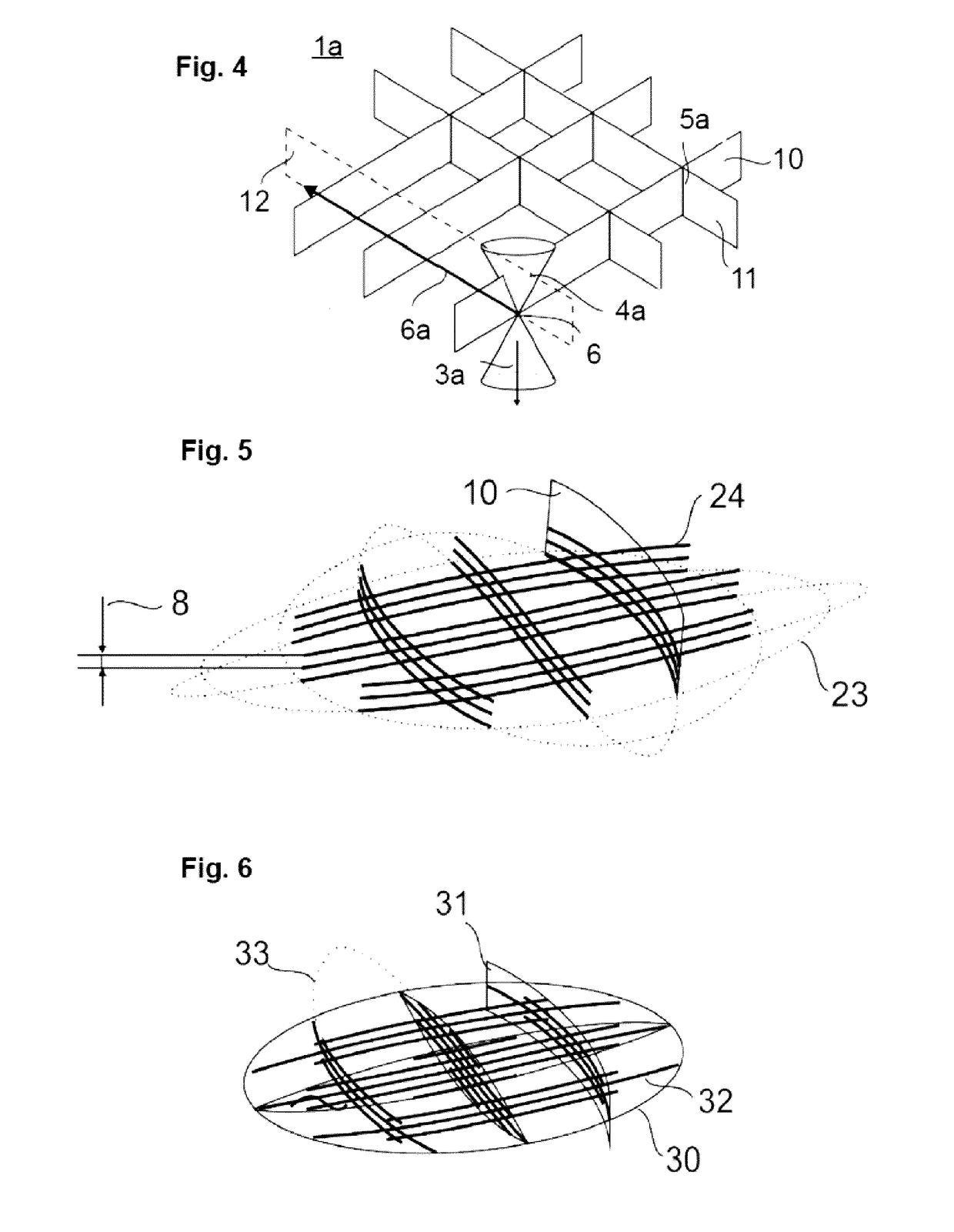 Creating cuts in a transparent material using optical radiation