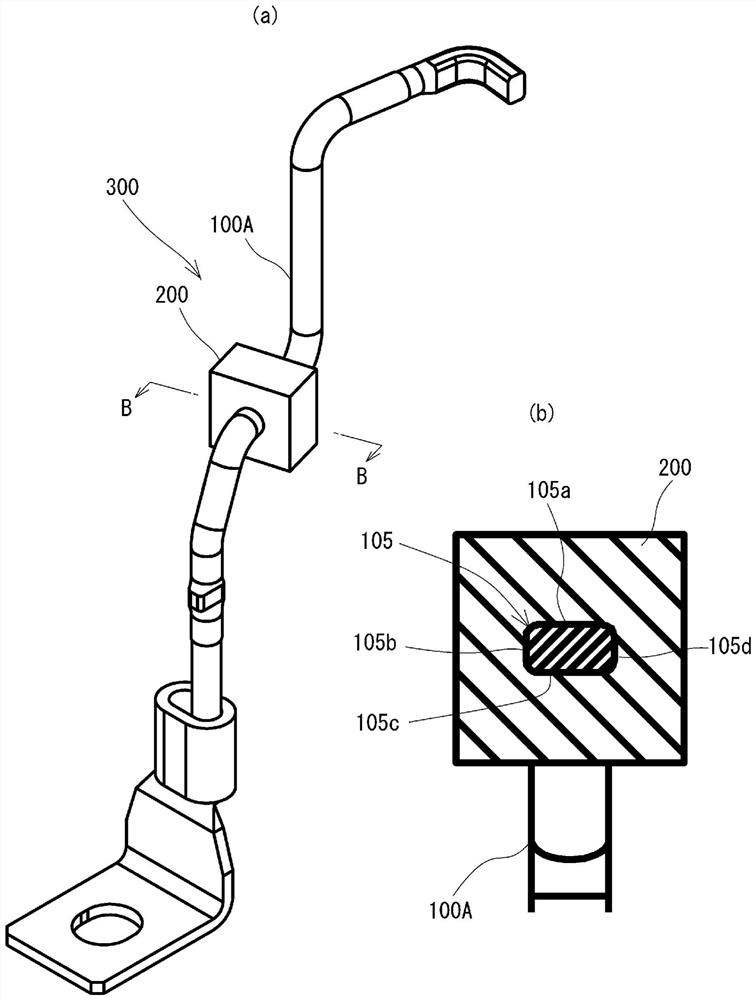 Method for processing round metallic wire rod, apparatus for processing round metallic wire rod, and production method for power distribution component