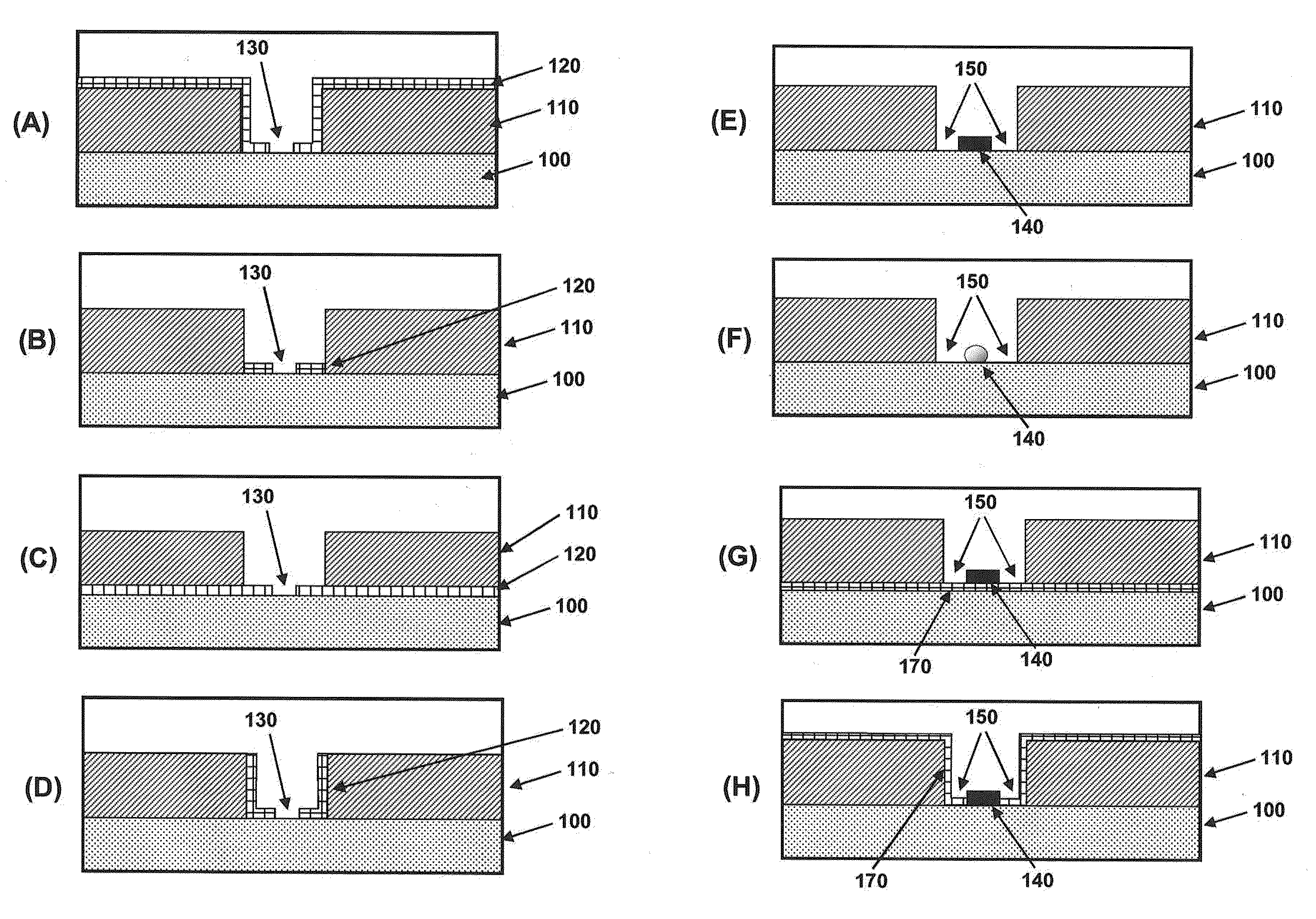 Nanoscale apertures having islands of functionality