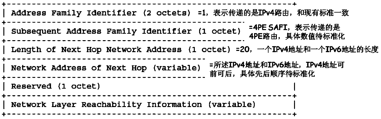 A method, device and system for processing ipv4 routing information and ipv4 data packets