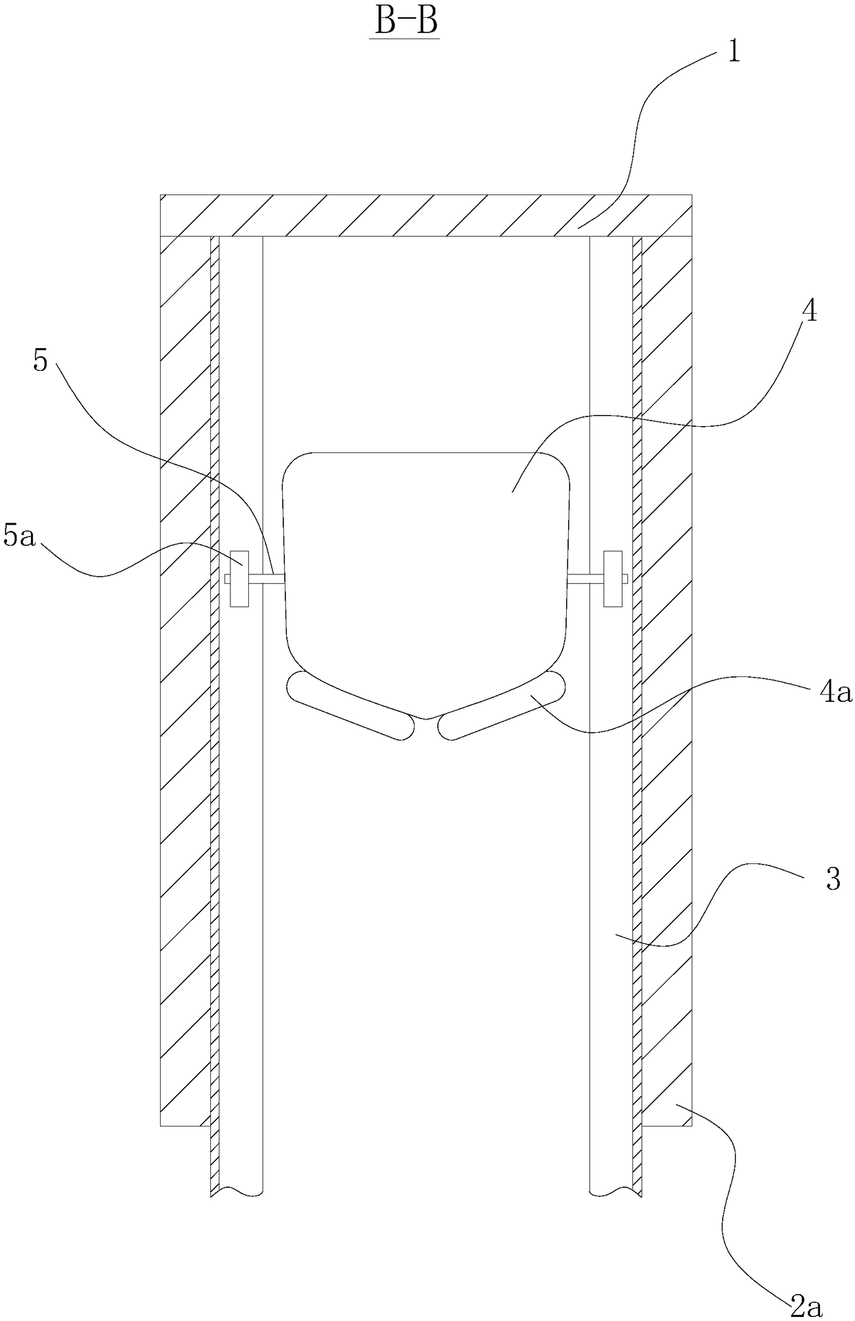 Emergency escape device and an escape method for an offshore platform