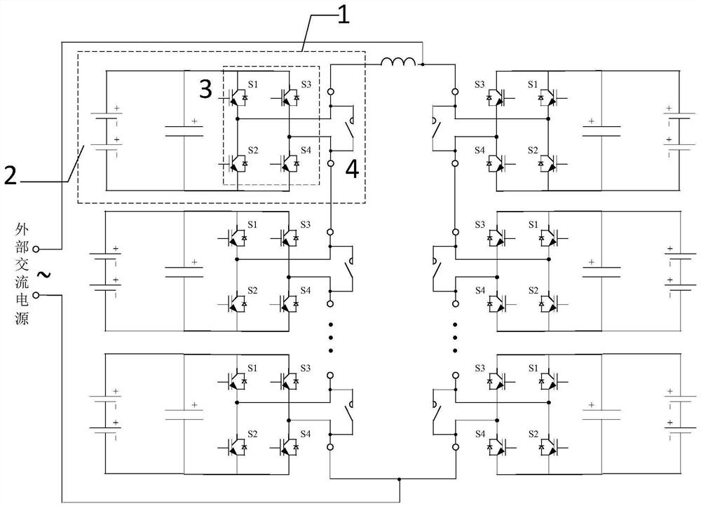 Active modular converter test system and control method