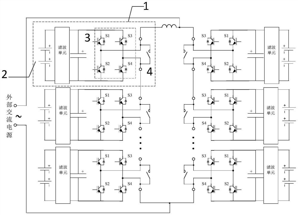 Active modular converter test system and control method