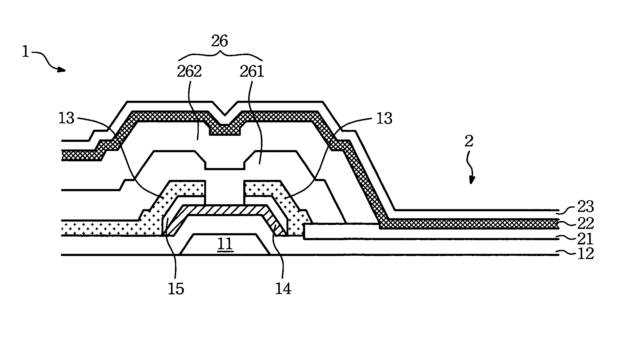 Active matrix organic electroluminescence display device