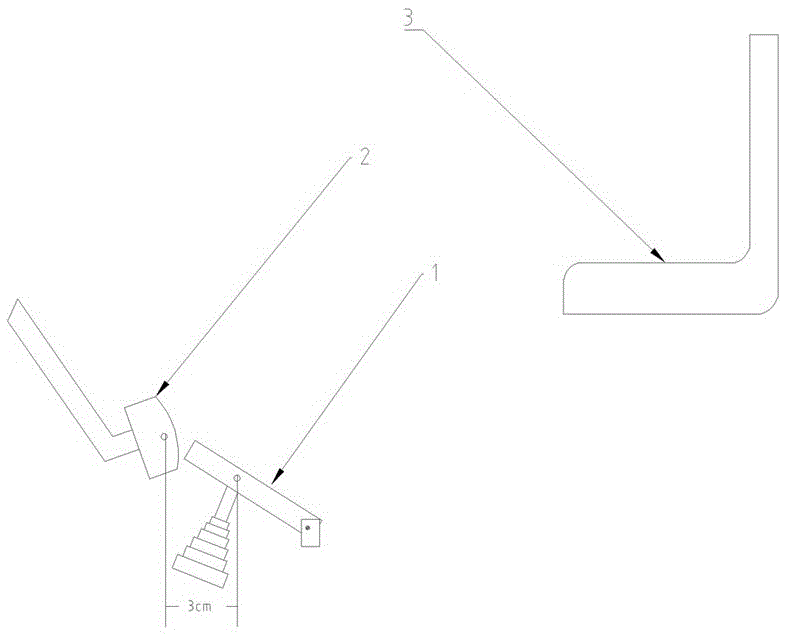 Arrangement of relative position between accelerator pedal and brake pedal of automobile