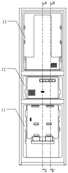 Refrigerator and separation embedded type air channel structure thereof