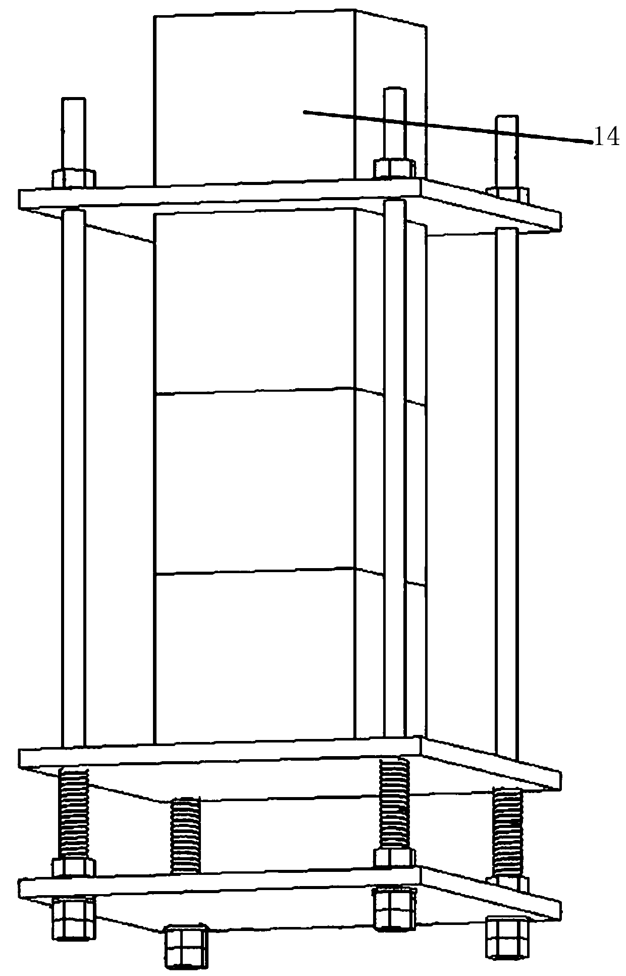 Concrete bearing device and testing method thereof