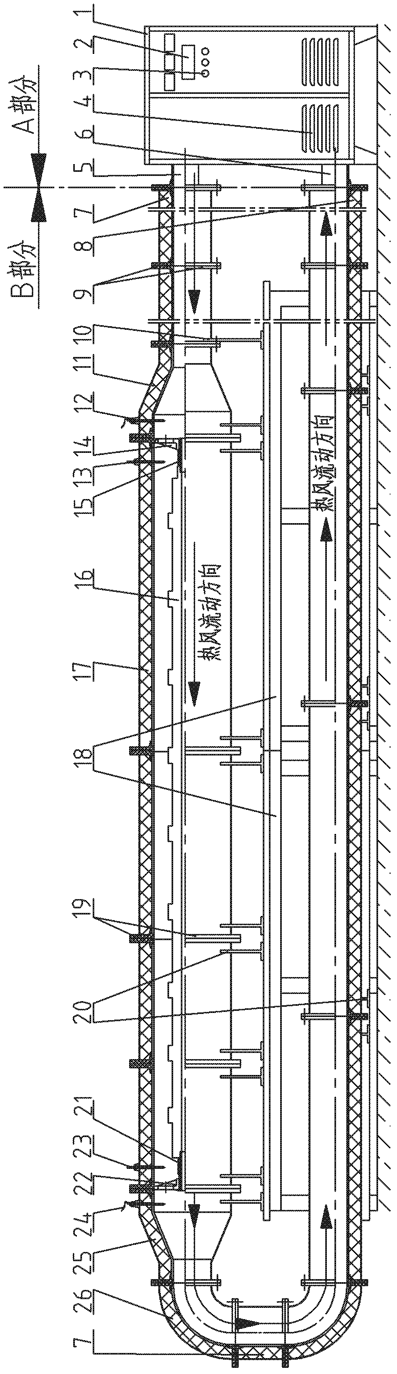 Non-magnetic high-temperature test device