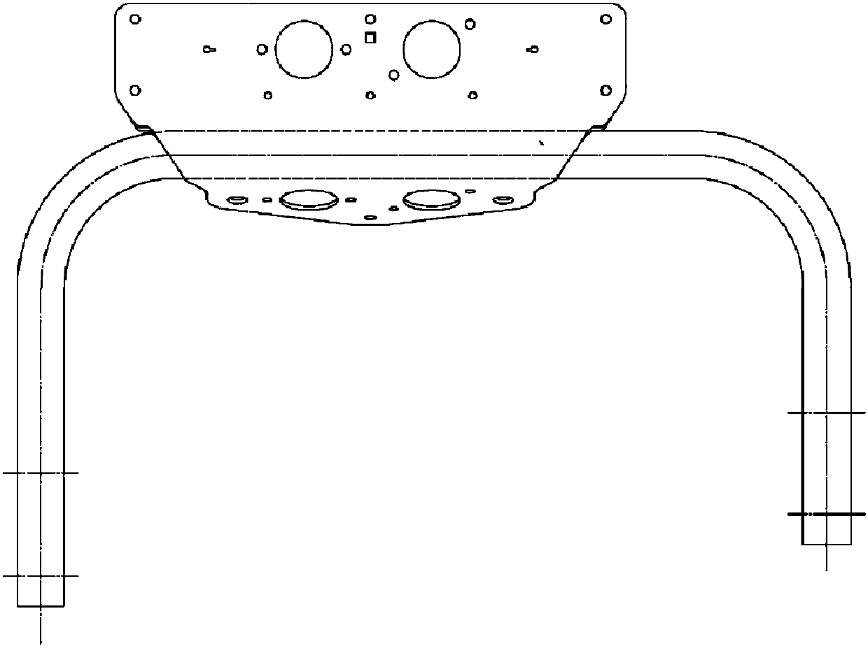 Production technology for aluminum alloy wire harness installing support for trailer