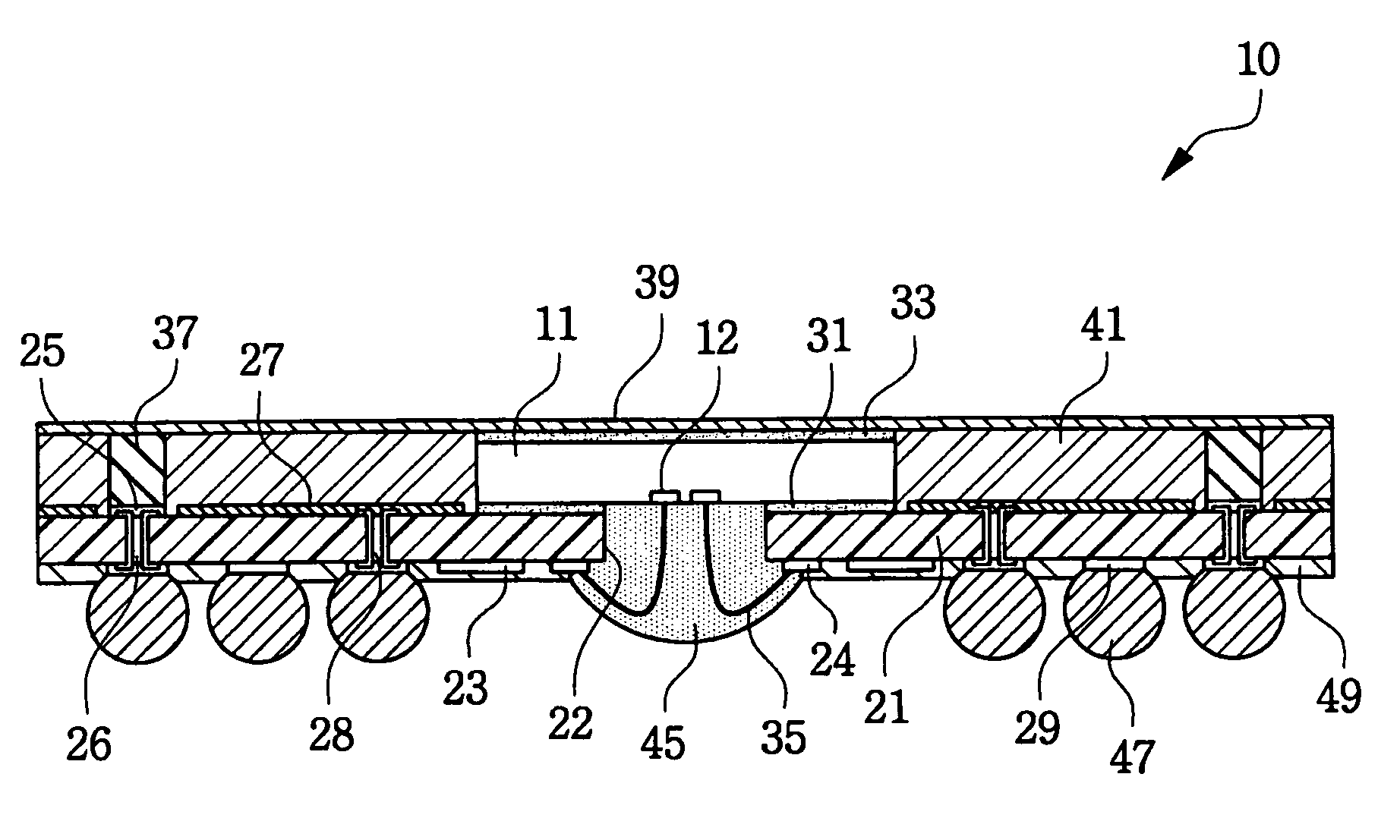 Semiconductor chip package having decoupling capacitor and manufacturing method thereof