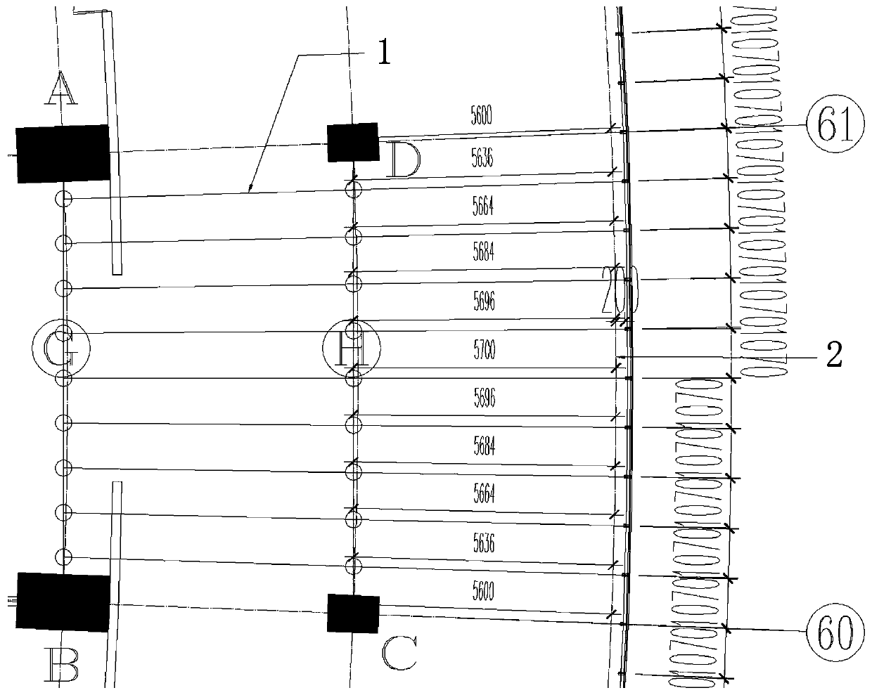 Construction method of longspan deformed steel joist glass curtain wall