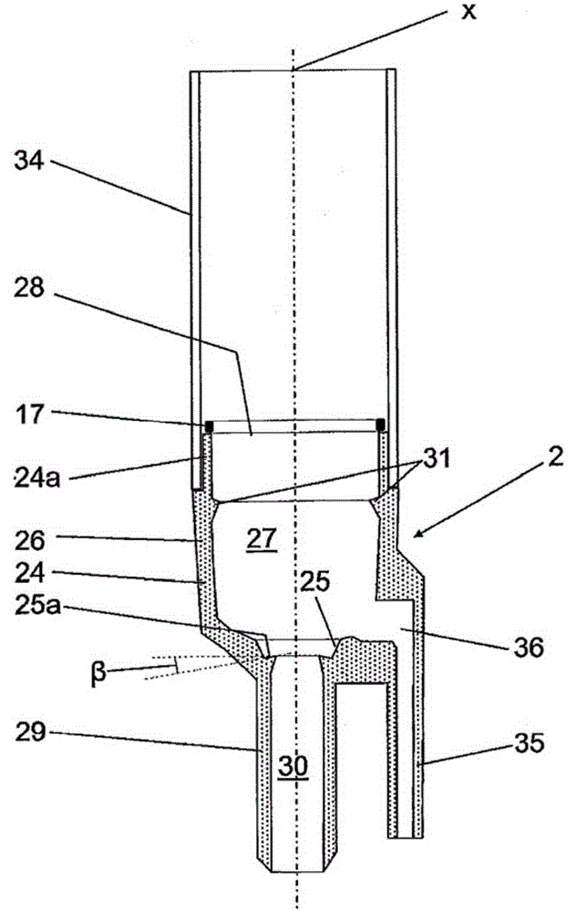 Cartridge, and teat cup