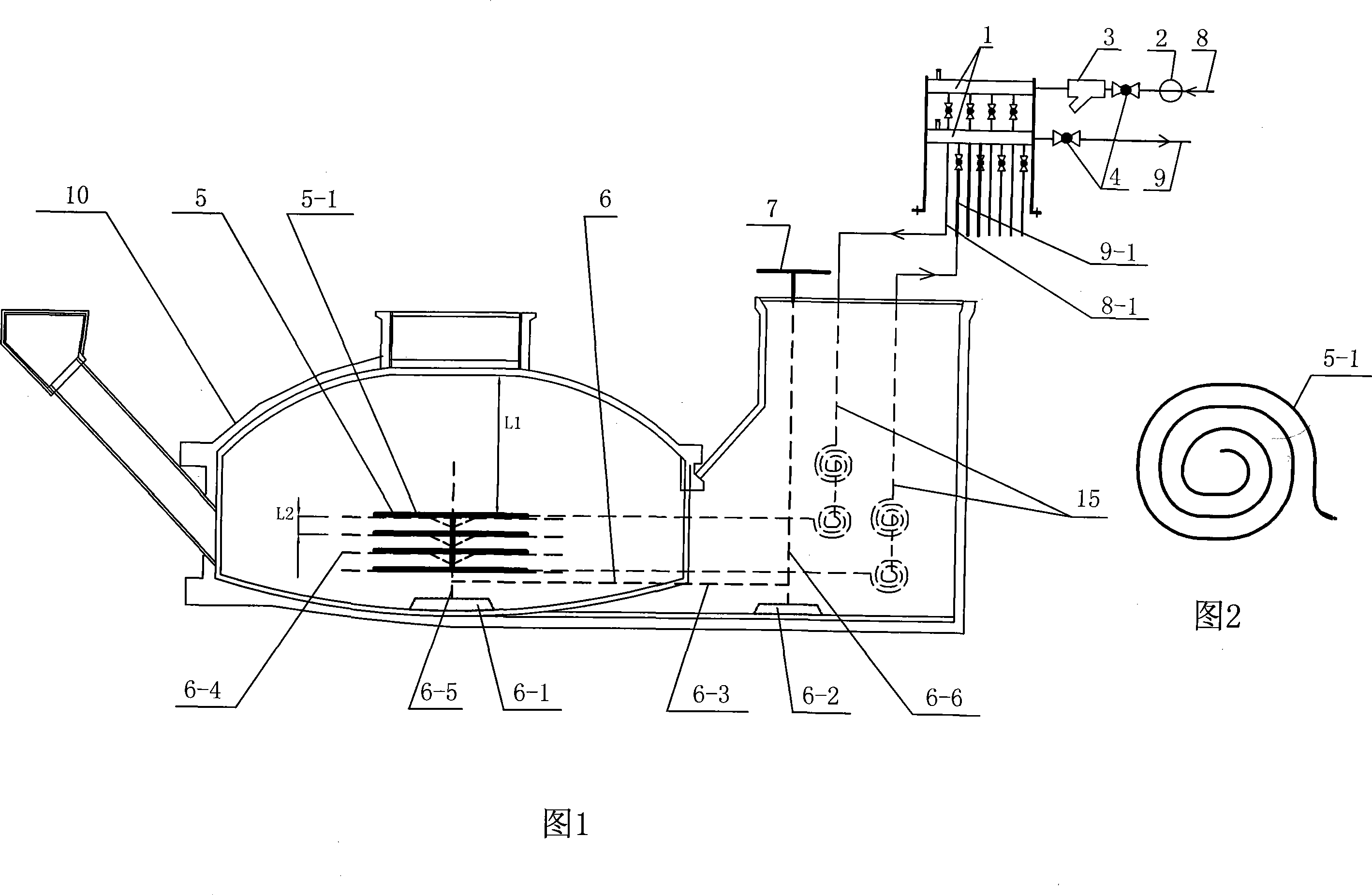 Mobile heating device having shell breaking function inside methane pool and shell breaking method