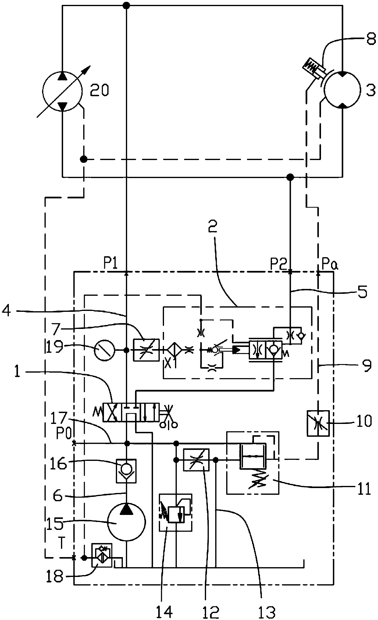 Control oil circuit and engineering machine