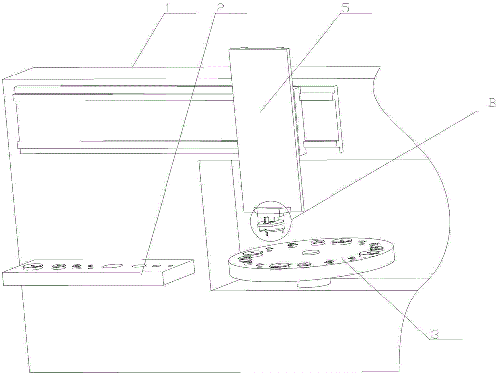 Die replacing device for numerical control turret punch press