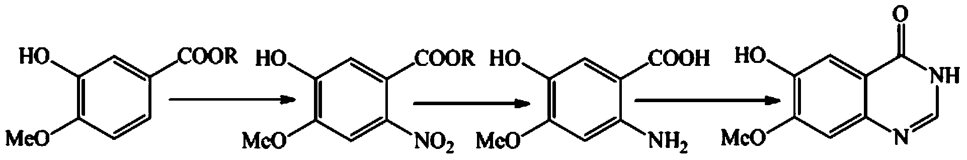 Method for synthesizing gefitinib and intermediate thereof