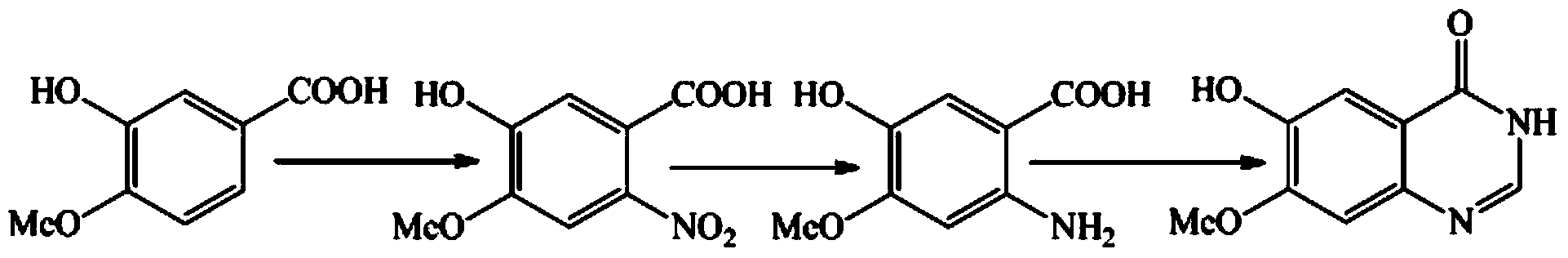 Method for synthesizing gefitinib and intermediate thereof