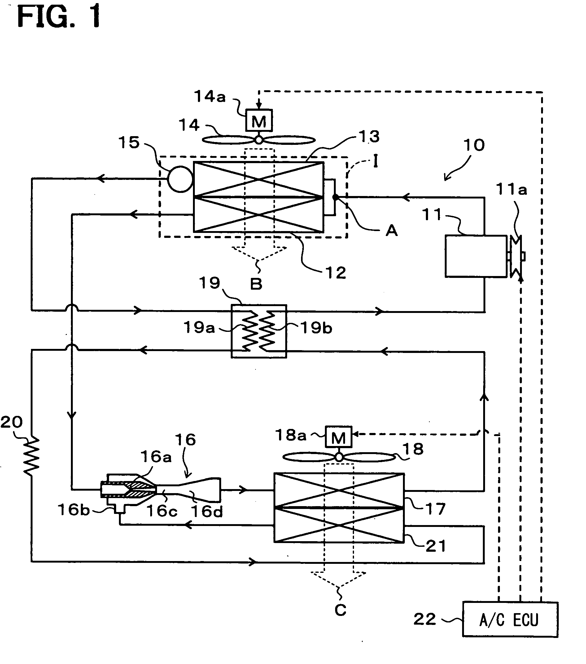 Refrigerant cycle device with ejector