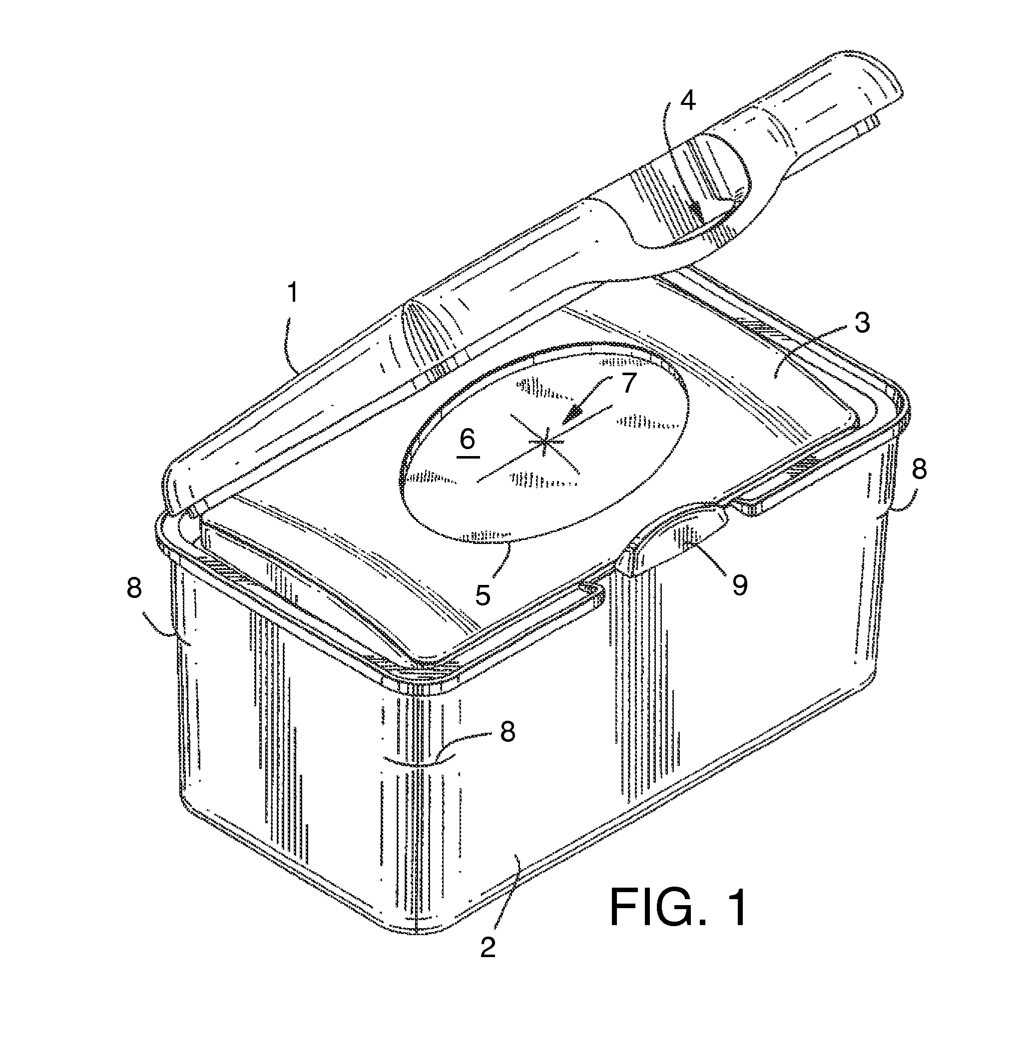 Wet wipes container with flexible dispensing orifice