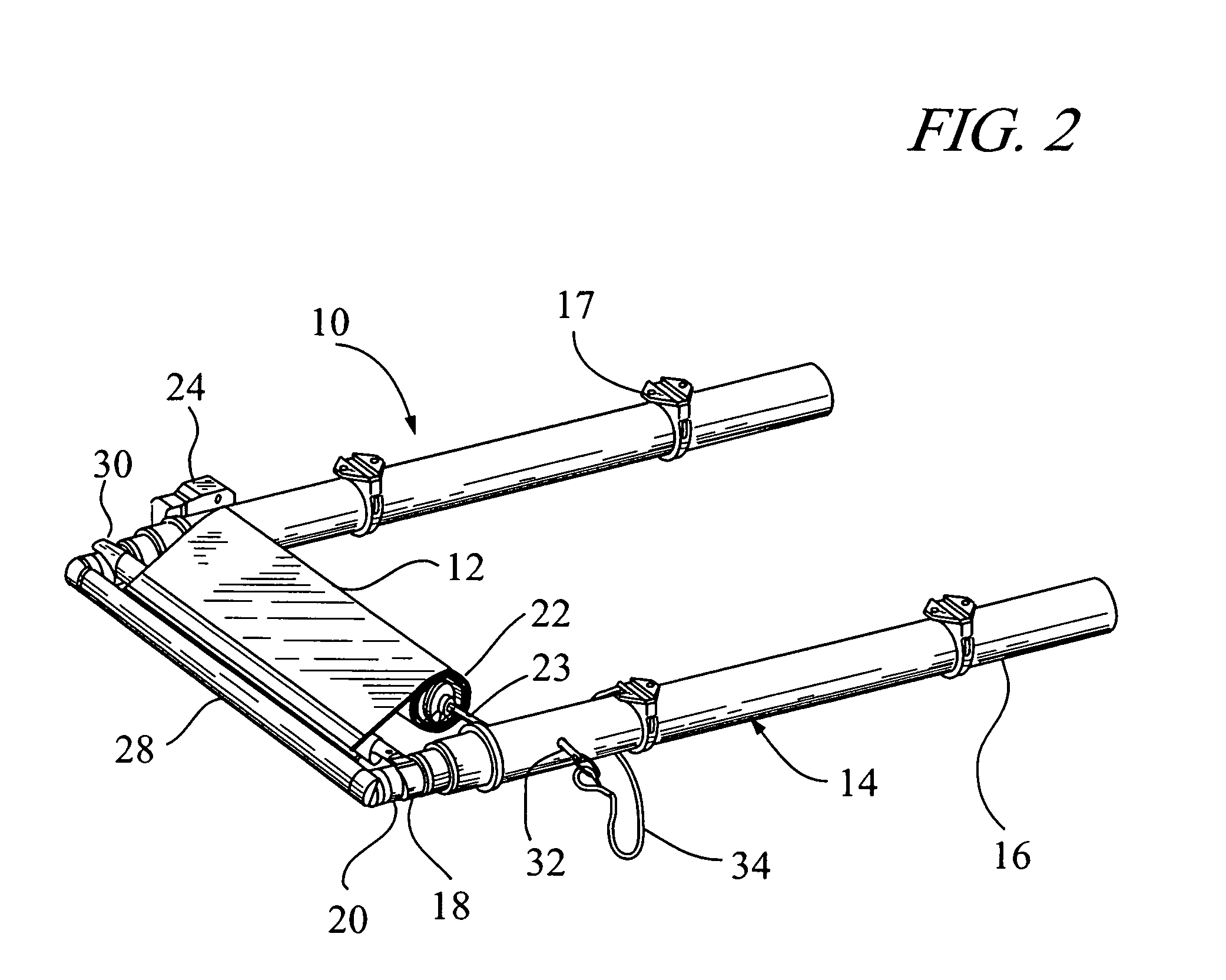 Manually-operated boat canopy system