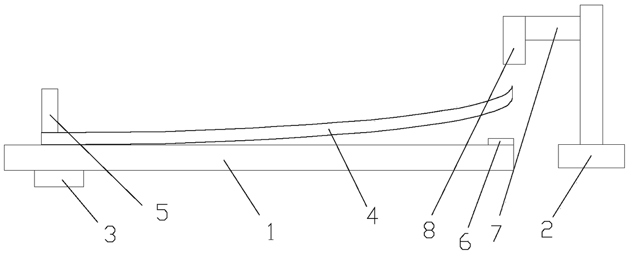 A device and method for testing the bending strength of bamboo slices by ultrasonic motor