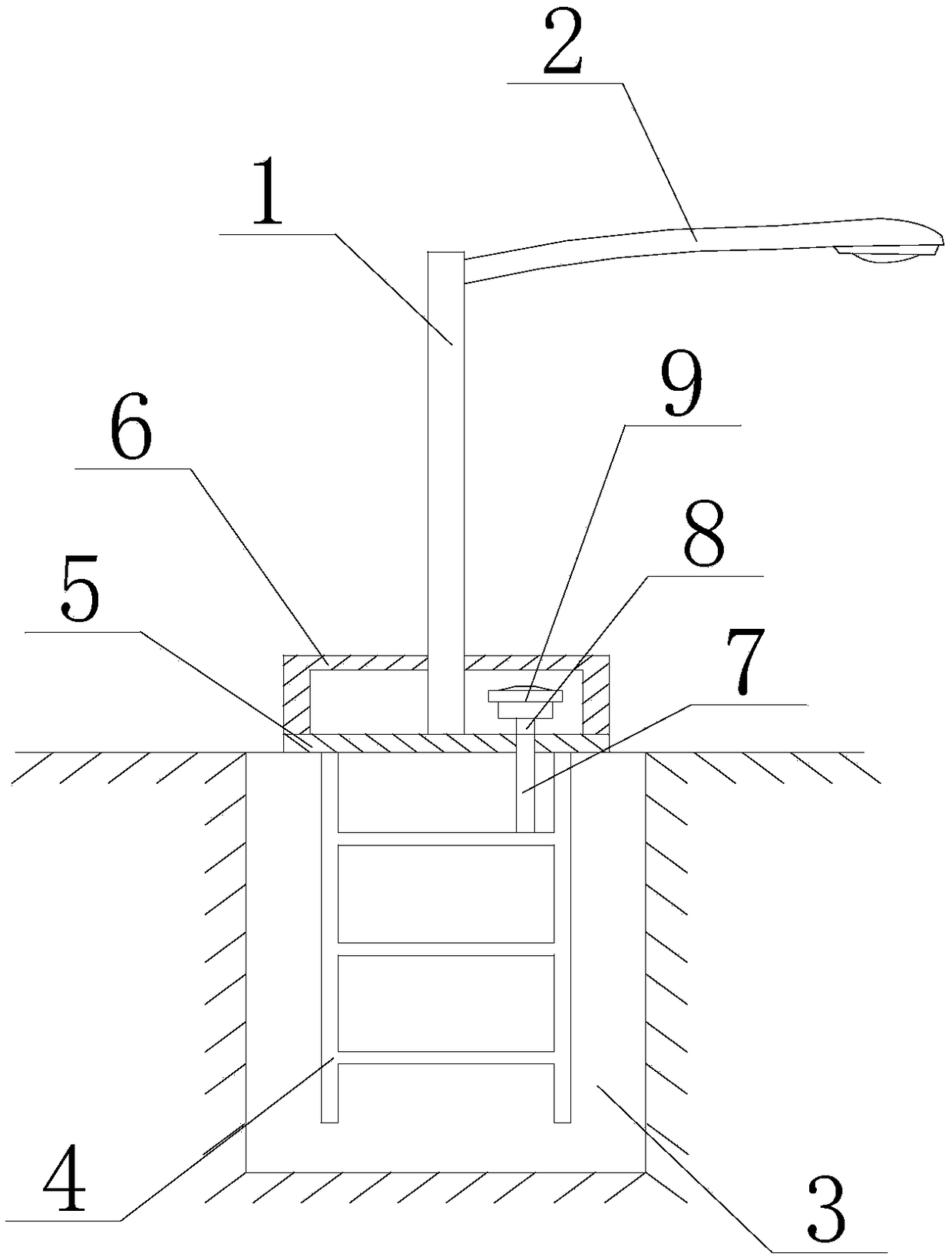 A settlement monitoring street lamp based on Beidou positioning system