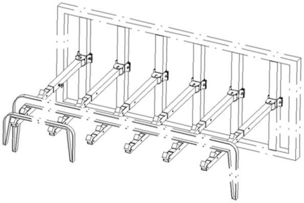 Combined adjustable supporting device and using method