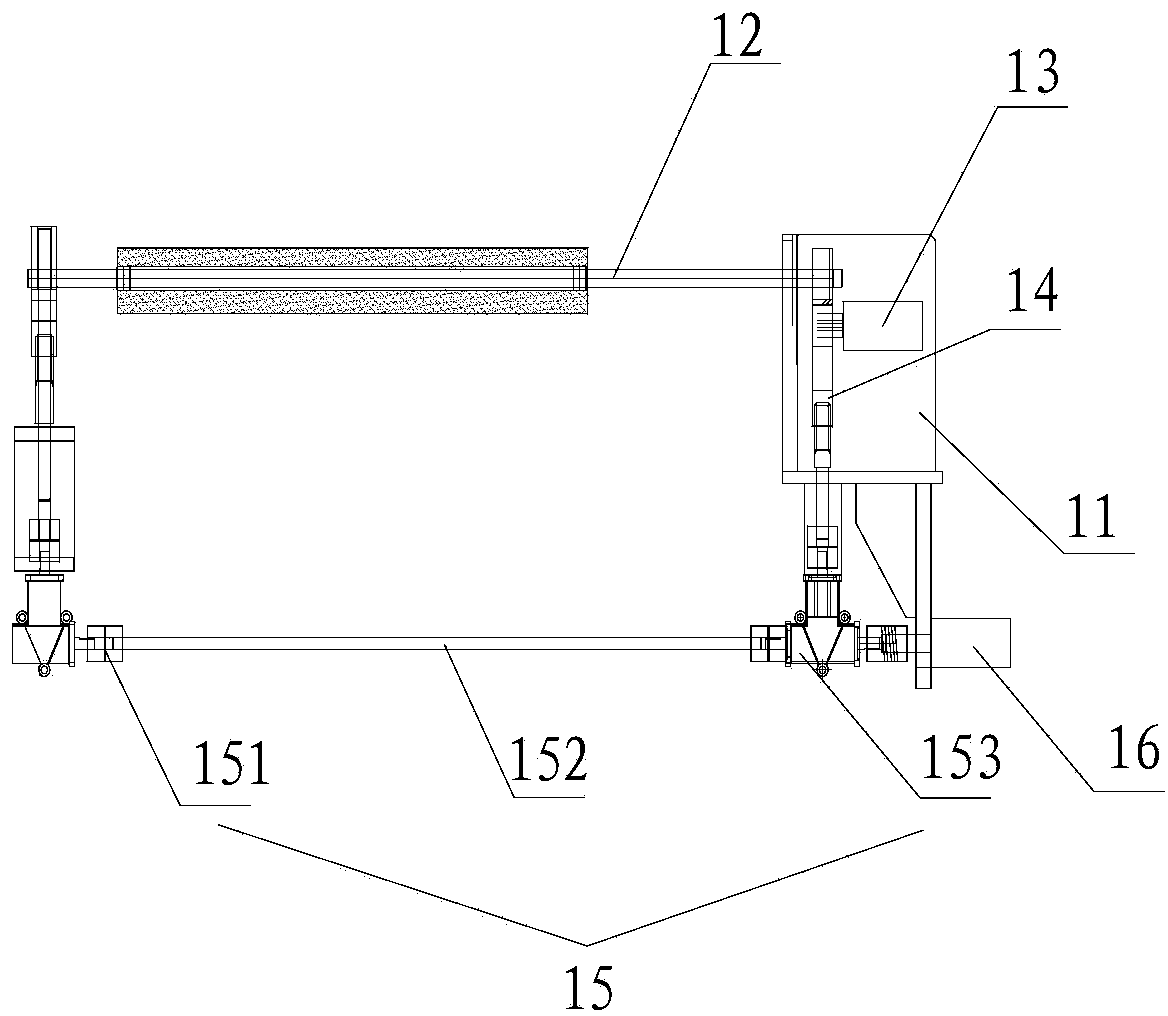 Quick disassembly type rolling brush mechanism on roll type thin film cleaning machine